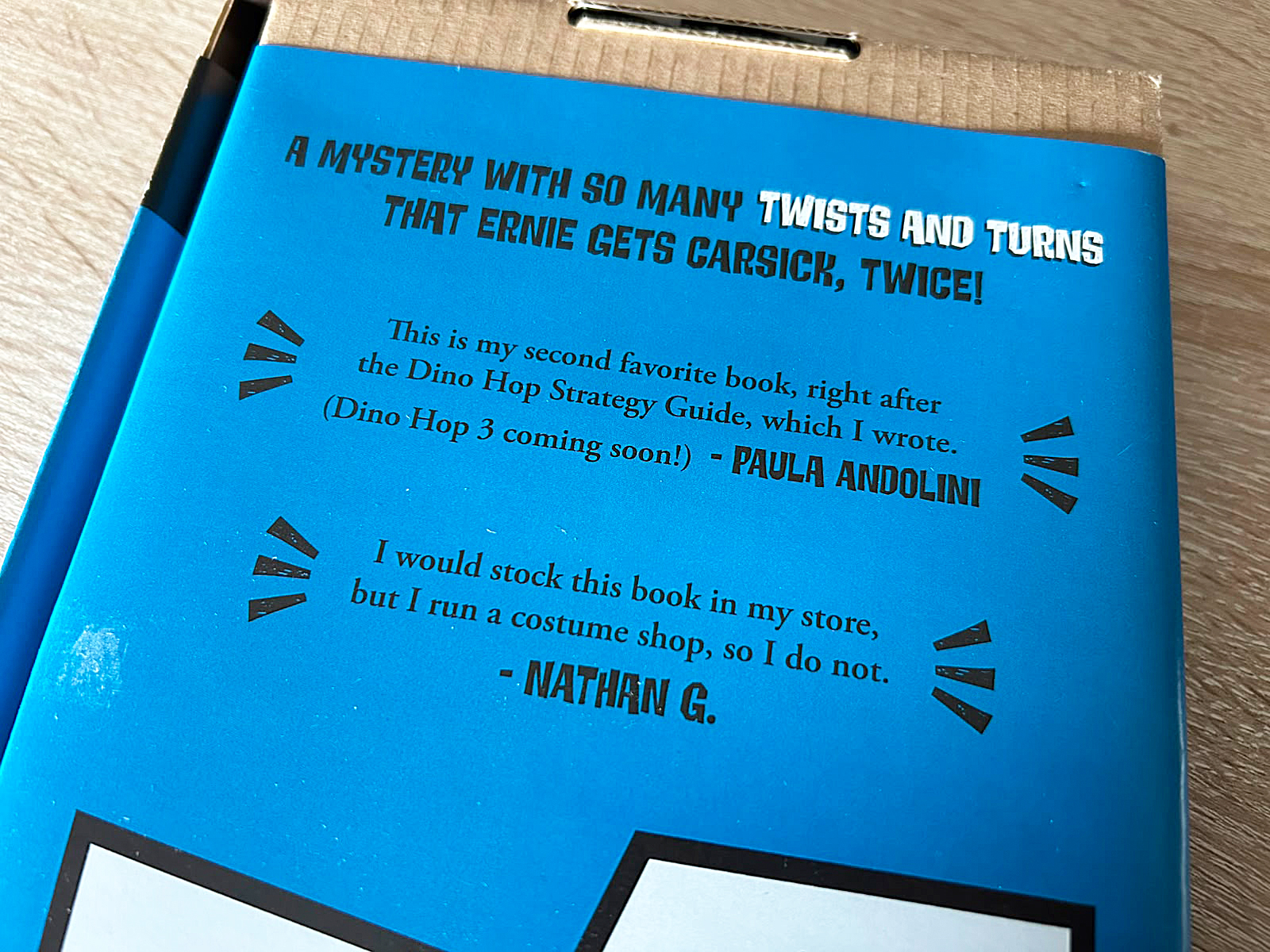 Blick auf das Backcover des Spiels The Case of the Curiously Correct Blueprints.