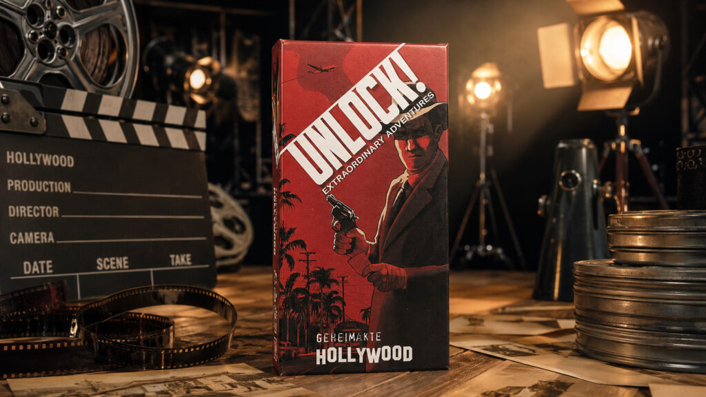 Das spiel Geheimakte Hollywood von Unlock! steht in einem Filmstudio in den 50er-Jahren in Los Angeles.