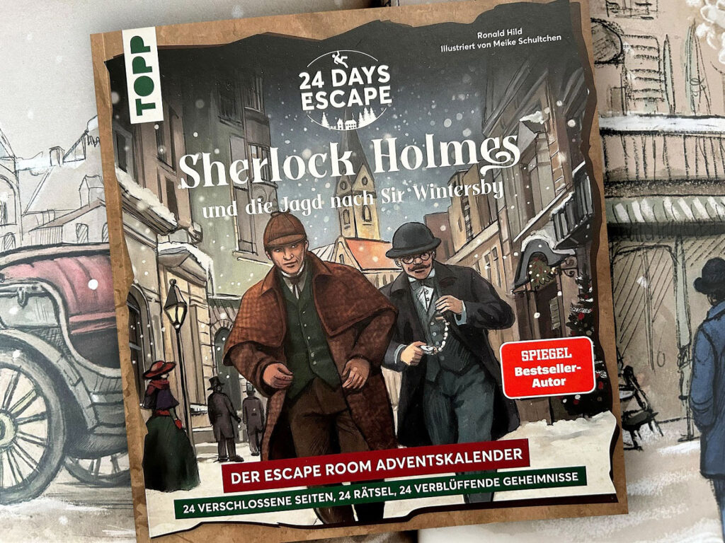 Der Adventskalender „Sherlock Holmes und die Jagd nach Sir Wintersby“ von Topp.