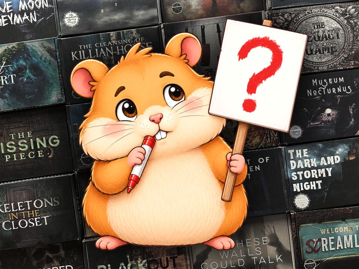 Eine Illustration für die Rubrik FAQ im Blog Puzzle Hamster.